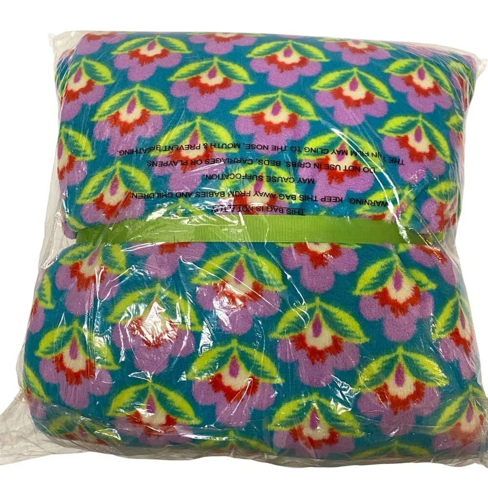 Vera Bradley Throw Blanket Petals in Paradise 12408-583 Floral Colorful 80”x50”